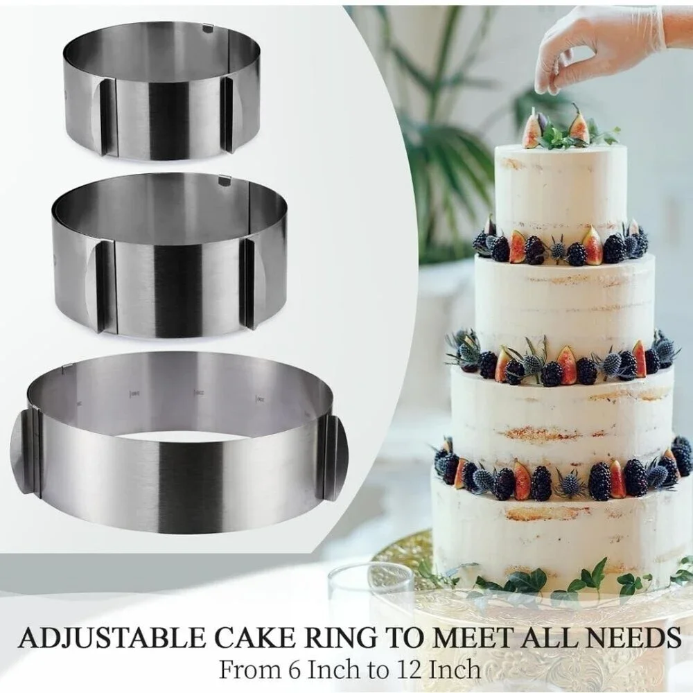 California Cade Electronic Cake Ring Adjustable Stainless Steel 6